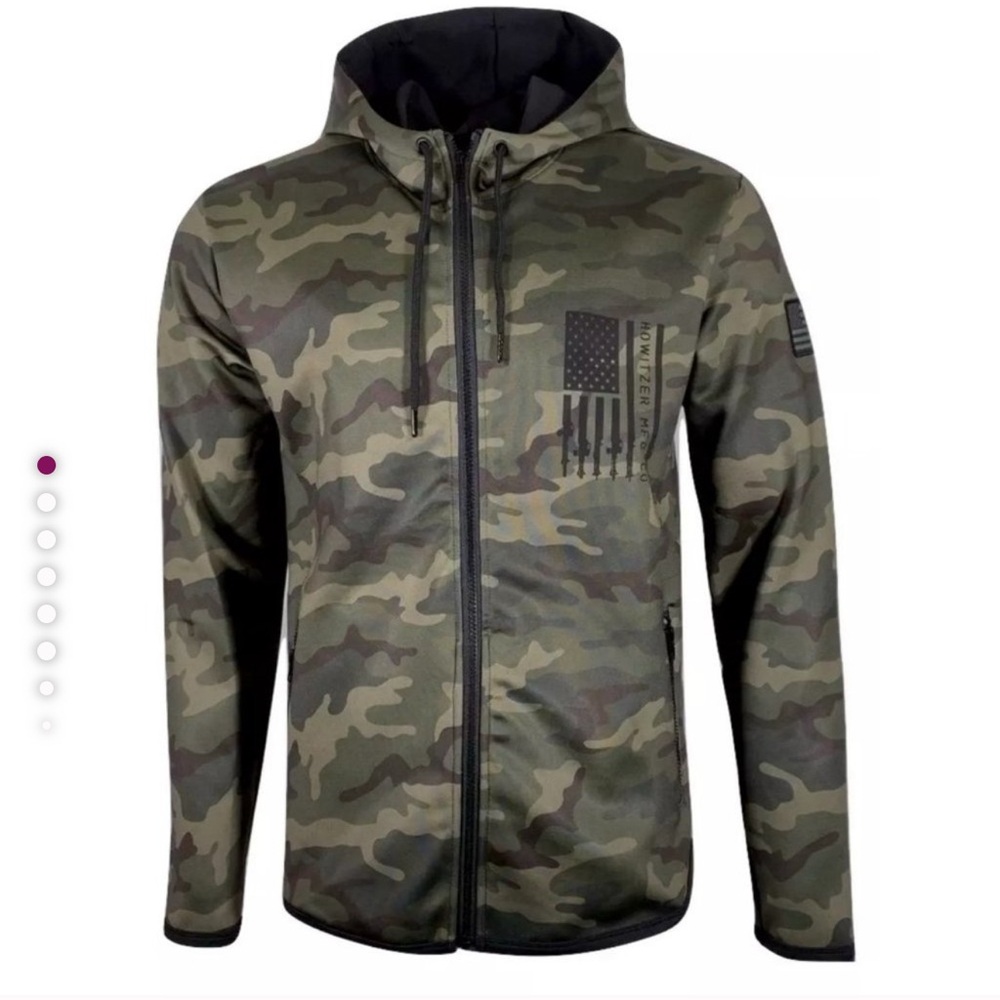 HOWITZER Clothing Men’s Hoodie ZIP UP SEIGE ZIP Hood Black Label